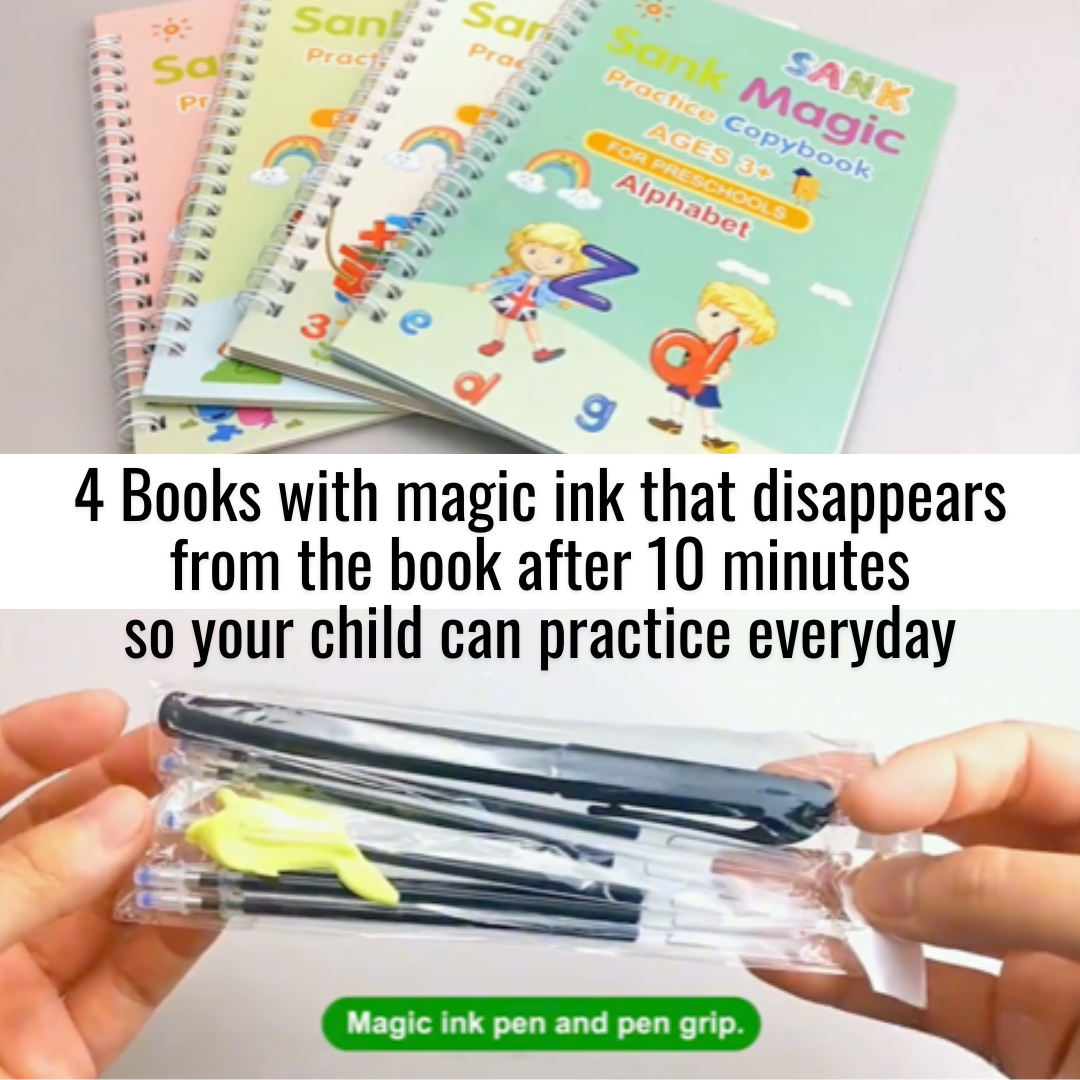 Magic Handwriting & Drawing Improvement Book (For Kids) - 4 Books