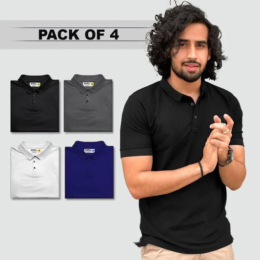 PrimeTone: Men's Polo Essentials Premium T-Shirt Set