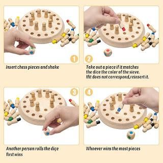 Wooden Memory Match Stick Chess Game