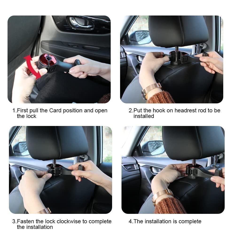 (Pack of 2) Carhook™ - Multipurpose Car Seat Back Hooks with Phone Holder