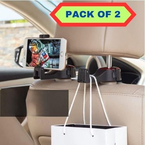 (Pack of 2) Carhook™ - Multipurpose Car Seat Back Hooks with Phone Holder